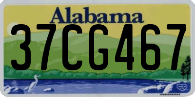AL license plate 37CG467