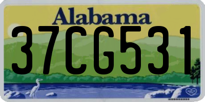 AL license plate 37CG531