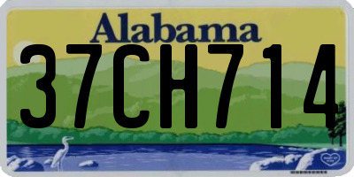 AL license plate 37CH714