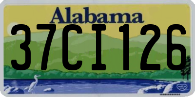 AL license plate 37CI126