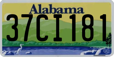 AL license plate 37CI181