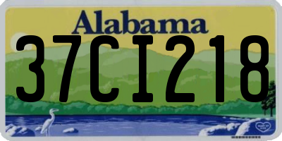 AL license plate 37CI218