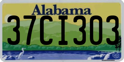 AL license plate 37CI303