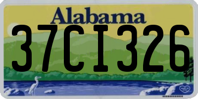 AL license plate 37CI326