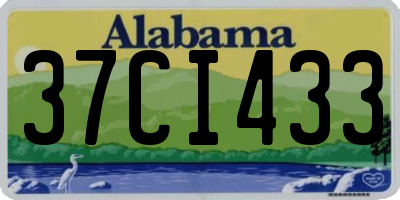 AL license plate 37CI433