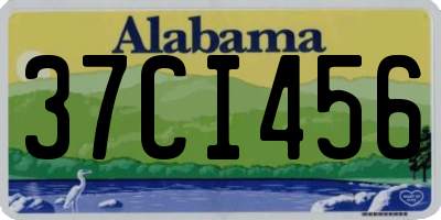 AL license plate 37CI456