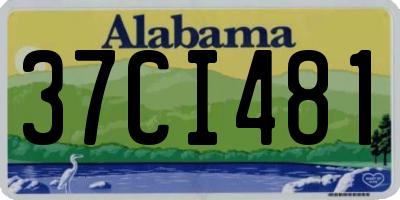 AL license plate 37CI481