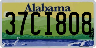 AL license plate 37CI808