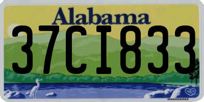 AL license plate 37CI833