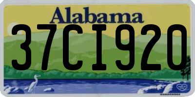 AL license plate 37CI920