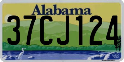 AL license plate 37CJ124