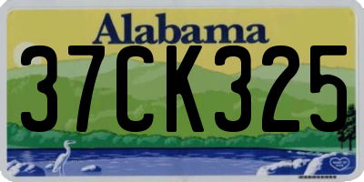 AL license plate 37CK325