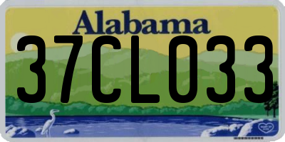 AL license plate 37CL033