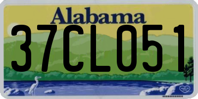 AL license plate 37CL051