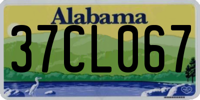 AL license plate 37CL067
