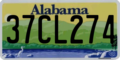AL license plate 37CL274