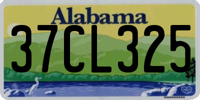 AL license plate 37CL325