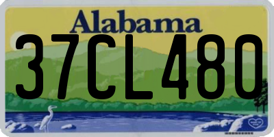 AL license plate 37CL480