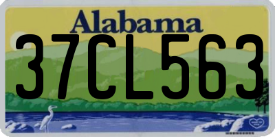AL license plate 37CL563