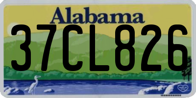 AL license plate 37CL826