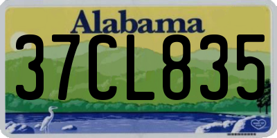 AL license plate 37CL835