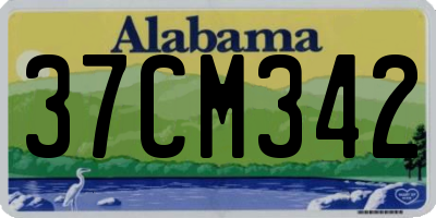 AL license plate 37CM342