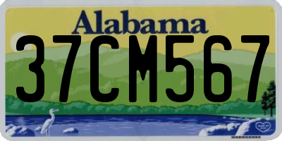 AL license plate 37CM567