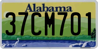 AL license plate 37CM701
