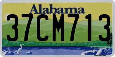AL license plate 37CM713