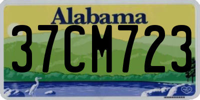 AL license plate 37CM723