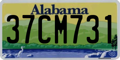 AL license plate 37CM731