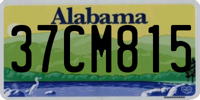 AL license plate 37CM815