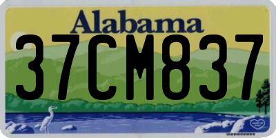 AL license plate 37CM837