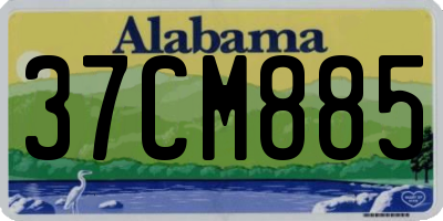 AL license plate 37CM885