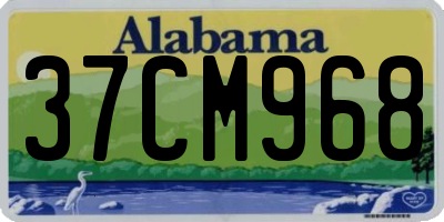 AL license plate 37CM968