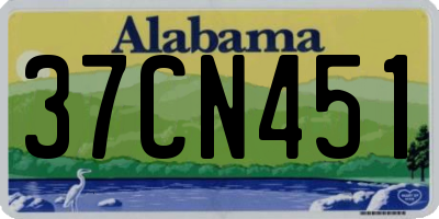 AL license plate 37CN451