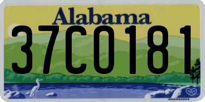 AL license plate 37CO181