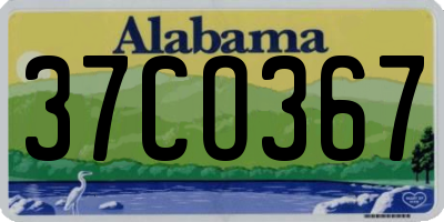 AL license plate 37CO367