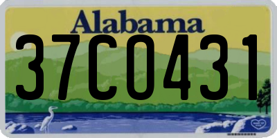 AL license plate 37CO431