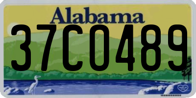 AL license plate 37CO489