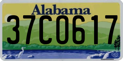 AL license plate 37CO617