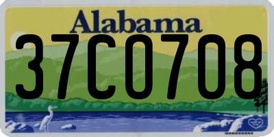 AL license plate 37CO708