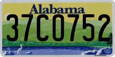 AL license plate 37CO752
