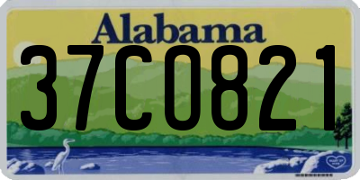 AL license plate 37CO821