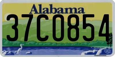 AL license plate 37CO854