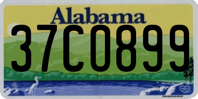 AL license plate 37CO899