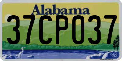 AL license plate 37CP037