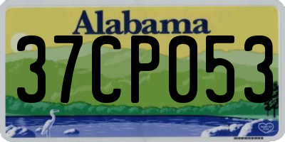 AL license plate 37CP053
