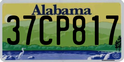 AL license plate 37CP817