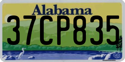 AL license plate 37CP835